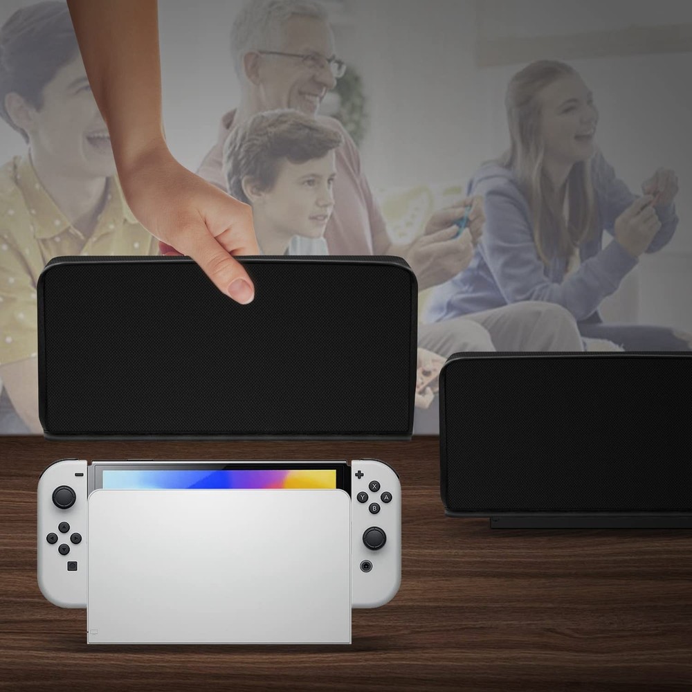 Mcbazel Dust Cover for Switch/Switch OLED Charging Dock, Anti Scratch Black