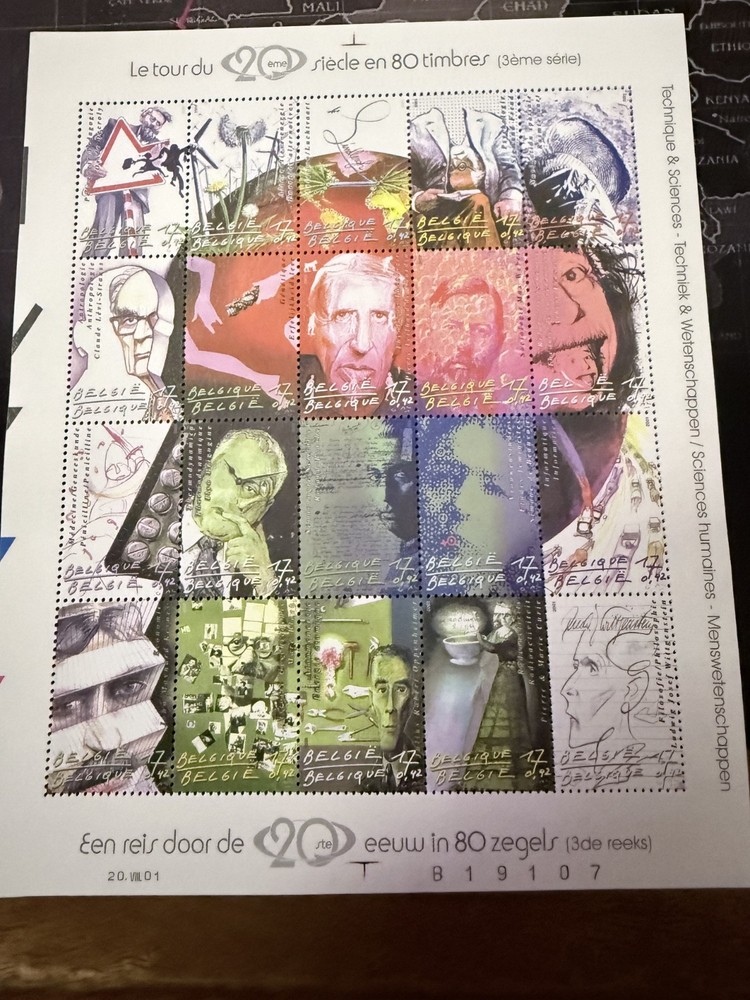 5 rare Belgiun post mini sheets
