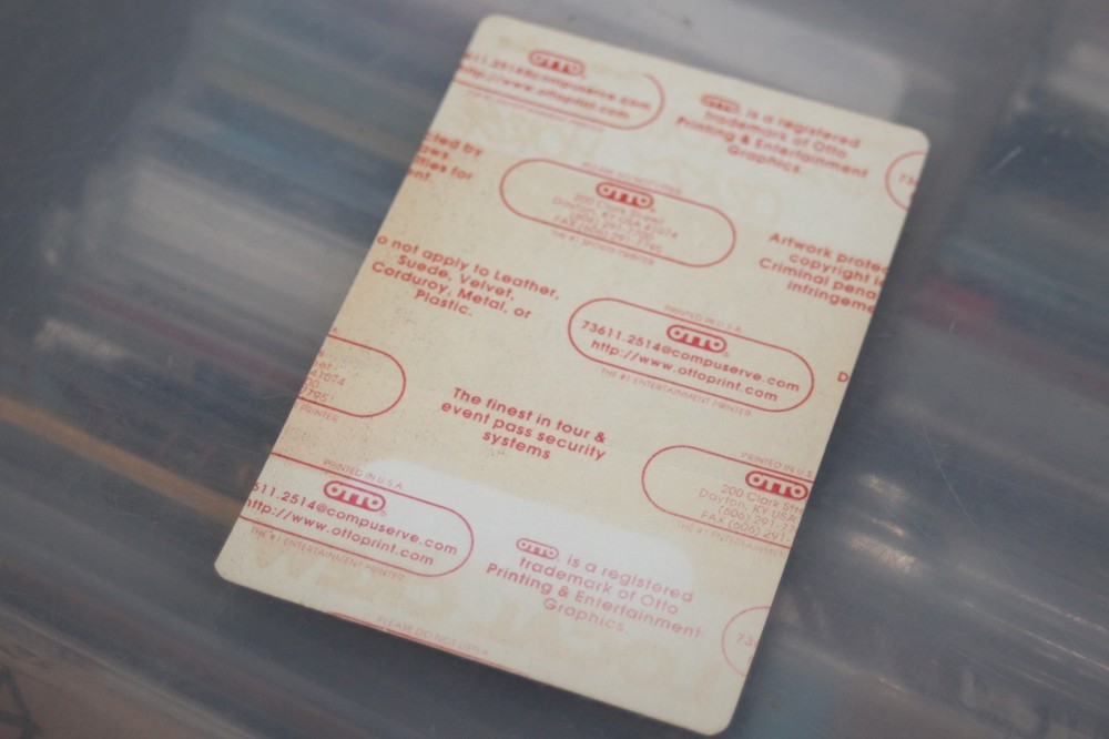 Neil Young - Unused Backstage Pass - FREE POSTAGE - lot #9