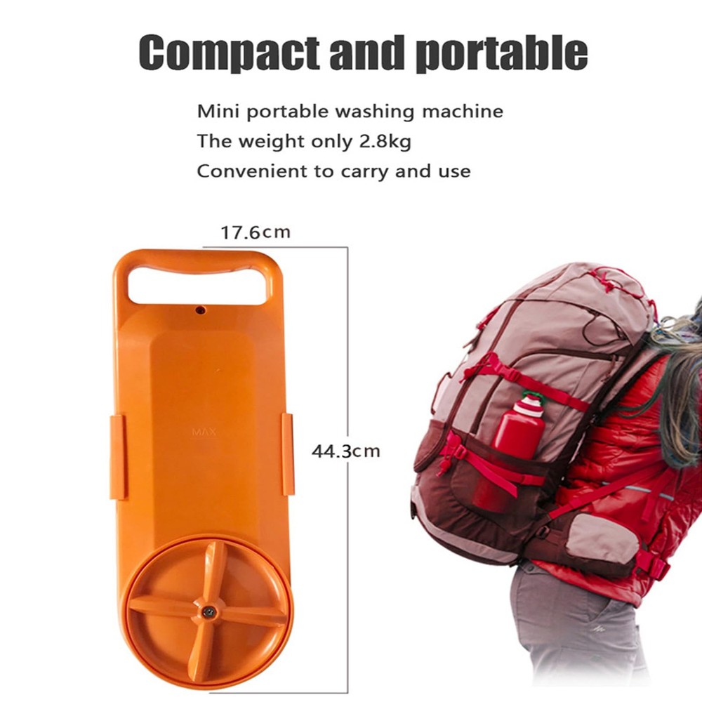 Portable Mini Washing Machine, Bucket Mounted Washing Machine, Compact Semi A...