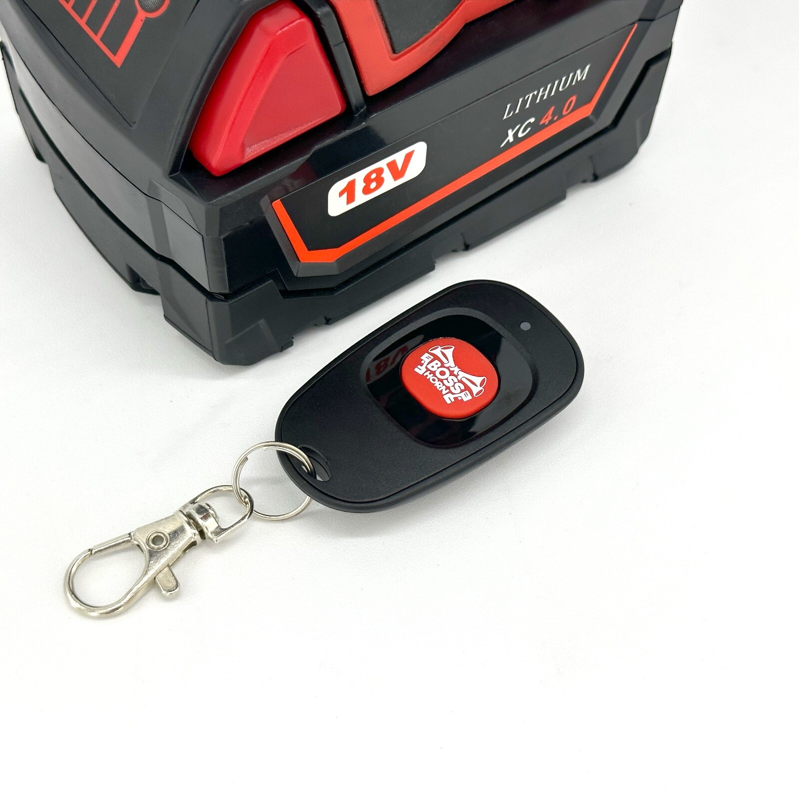 Milwaukee Impact Drill M18 Train Horn + Remote Control and 14" Black Trumpets