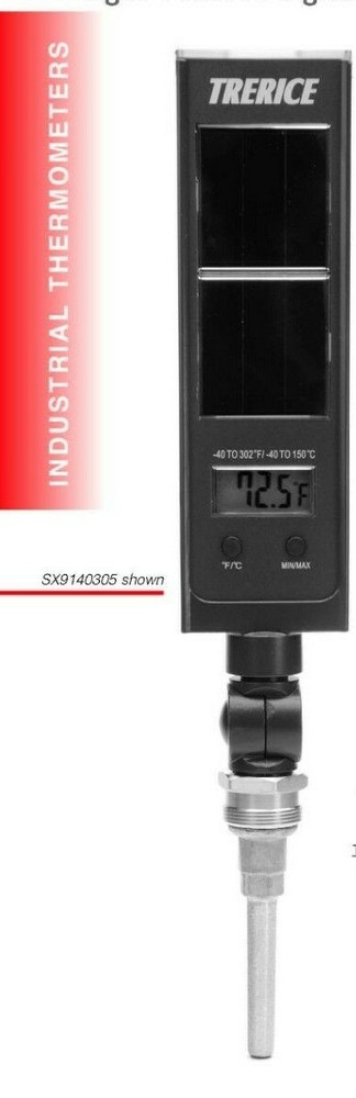 Trerice 7" Adjustable Solar Thermometer - Aluminum