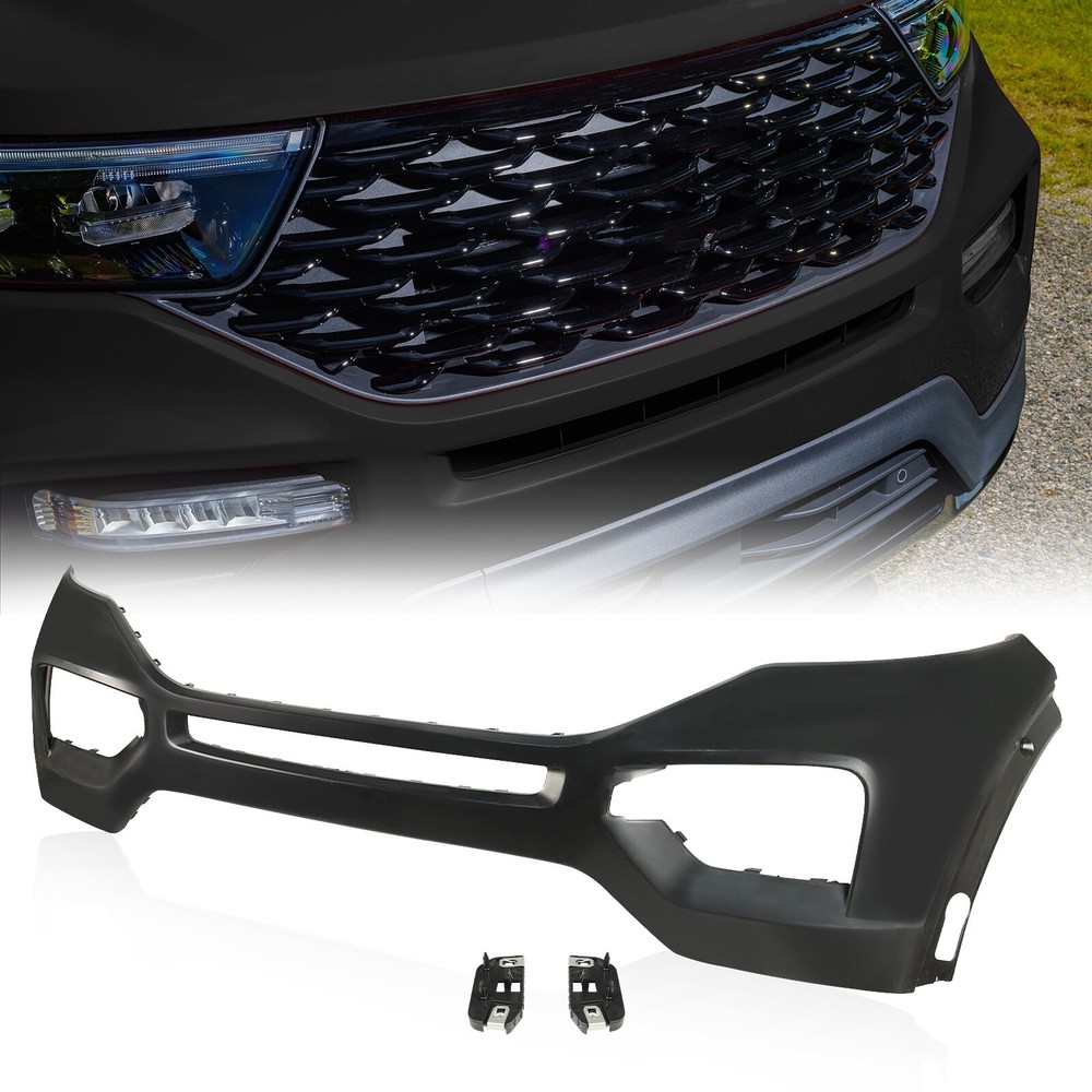 Front Bumper Plastic For 2020-2025 Ford Explorer Black