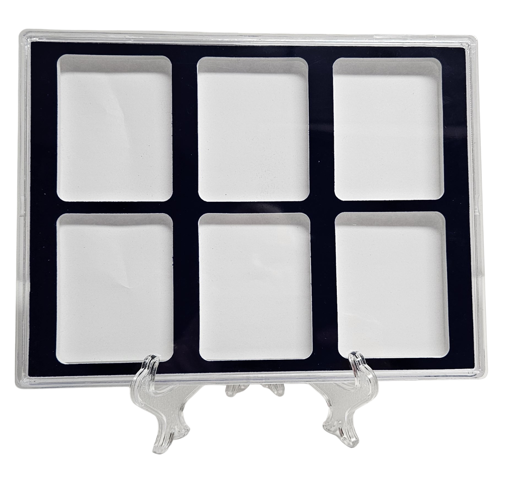 Coin Display Storage Case for US Half Dollars - Includes Six 30mm Slabs