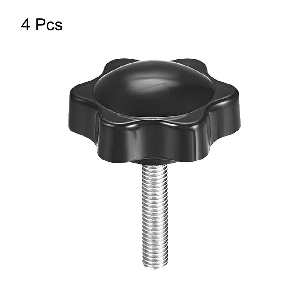 M5 ×25mm Male Threaded Star Screw Knobs Lock Handle 4pcs