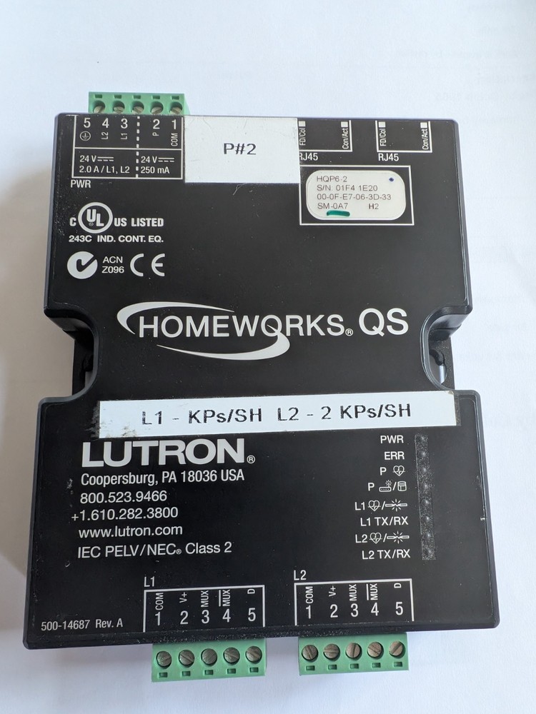 Lutron Homeworks QS Processer