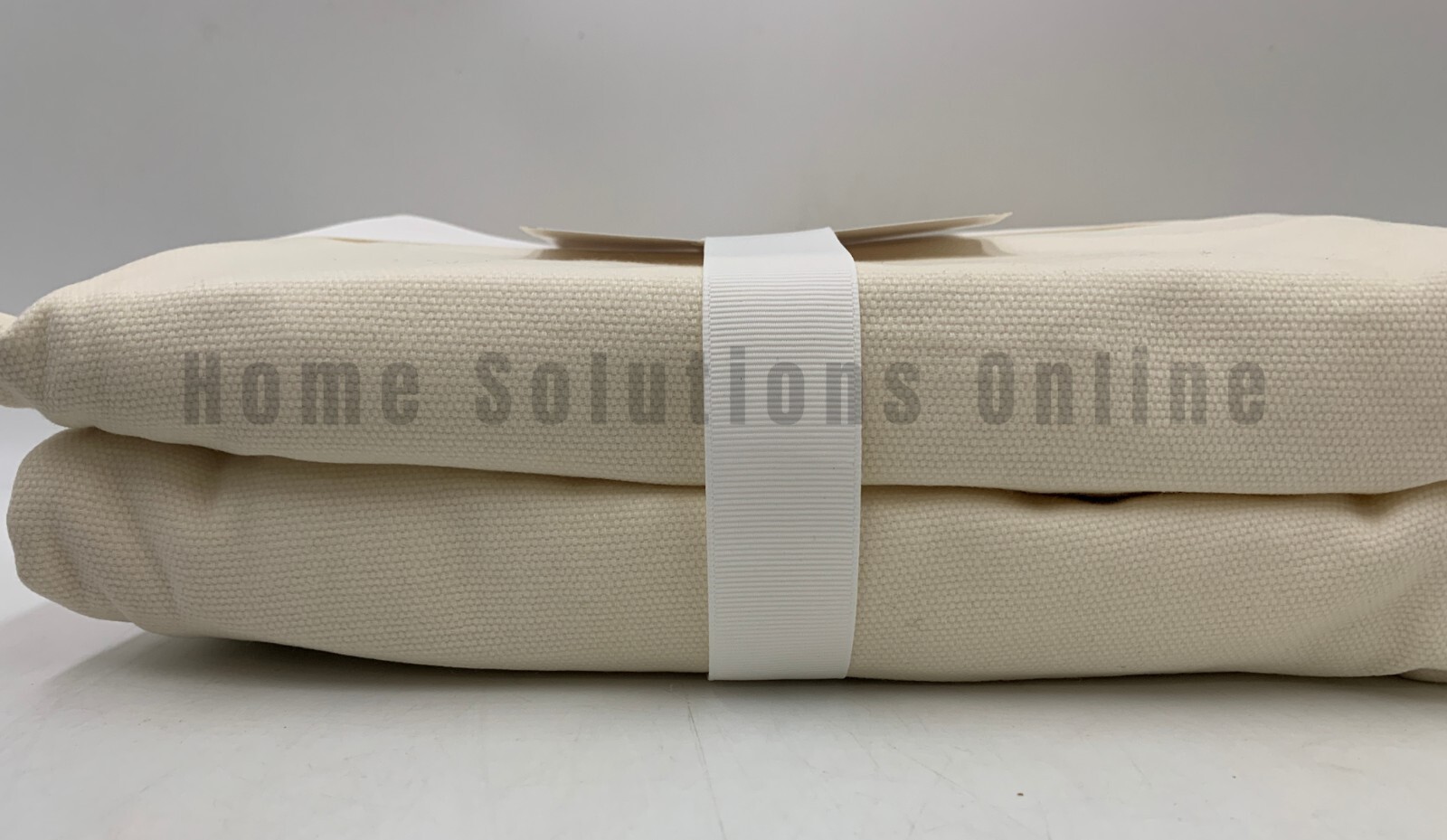 Pottery Barn Pleated Button Cotton Bed Skirt Full Natural Ivory 14" Drop #N406