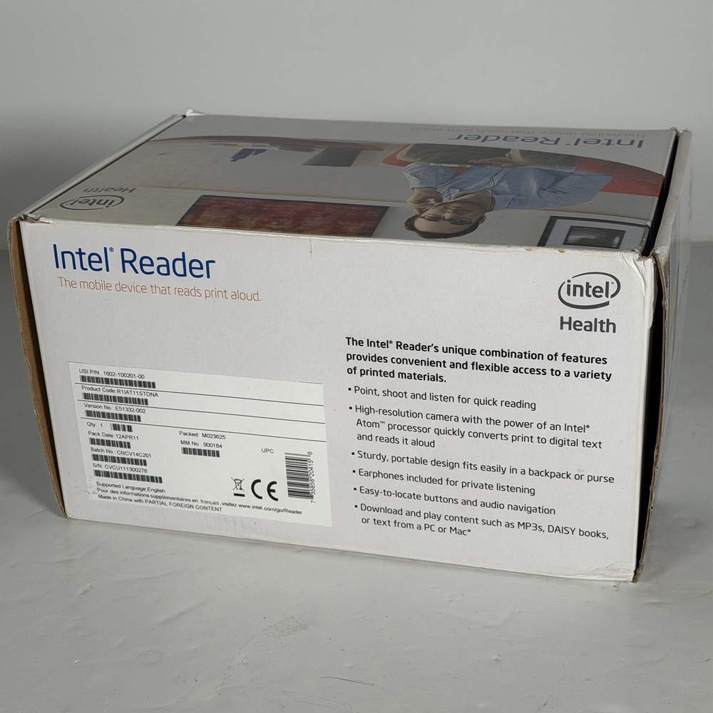 Intel Reader by Intel Health Complete Kit w Box, Adapter, Case, Etc. - Tested