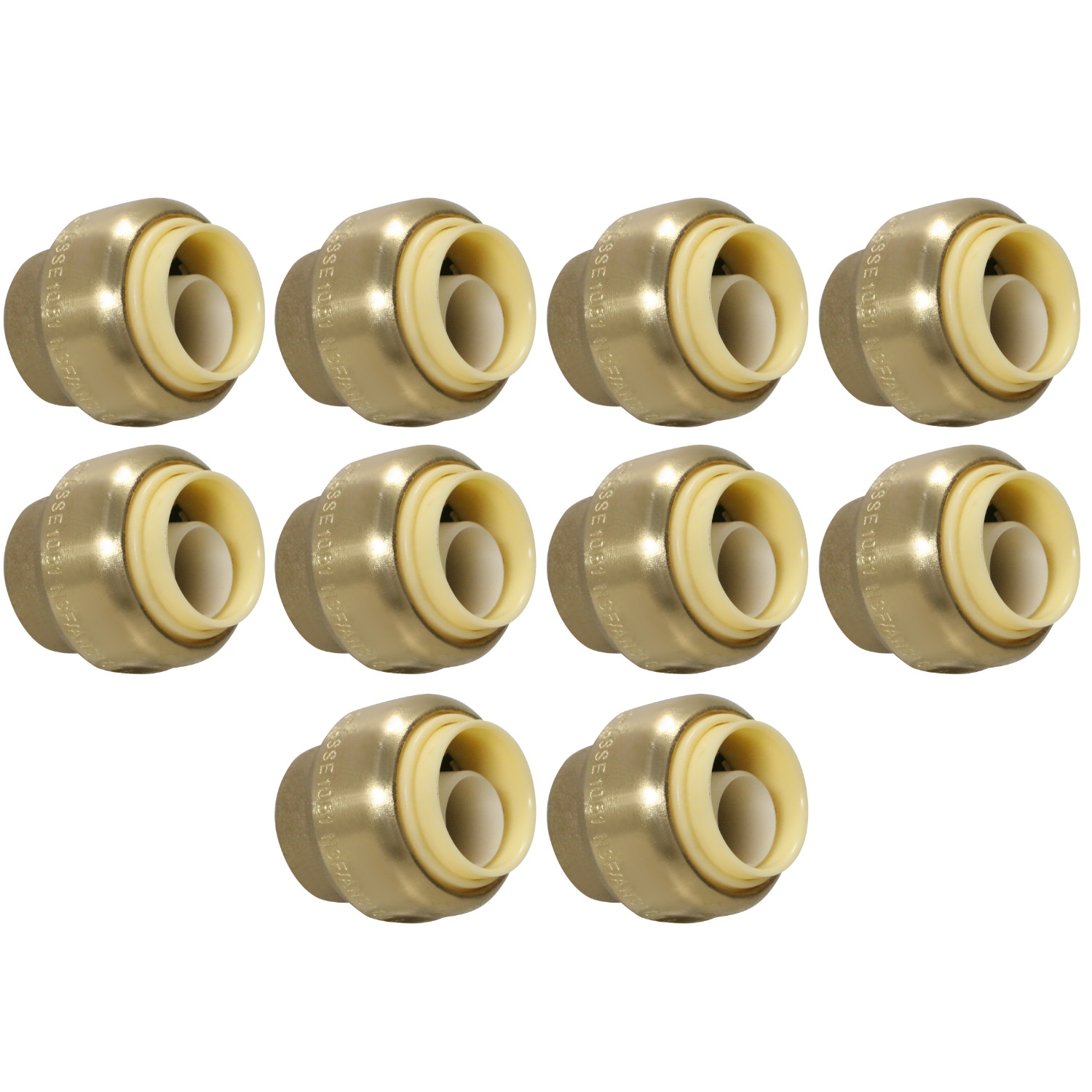 10 Pack XFITTING Push Fit Cap 1/2 inch, 1/2", Push to Connect End Cap Plug,