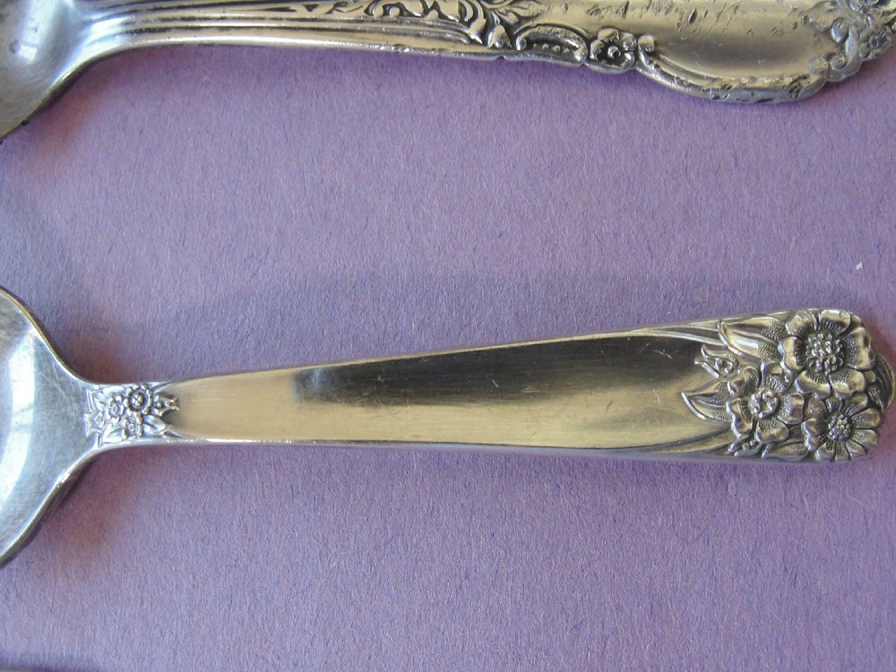 3 pcs. Childrens Toddler Silverplate Spoons & Fork