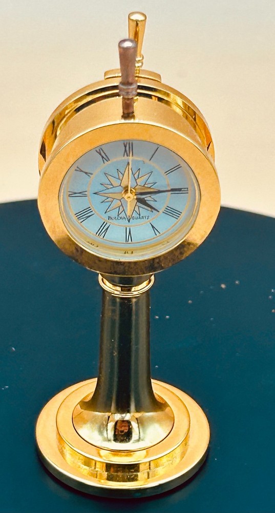 Bulova Miniature Clock Nautical w/Box