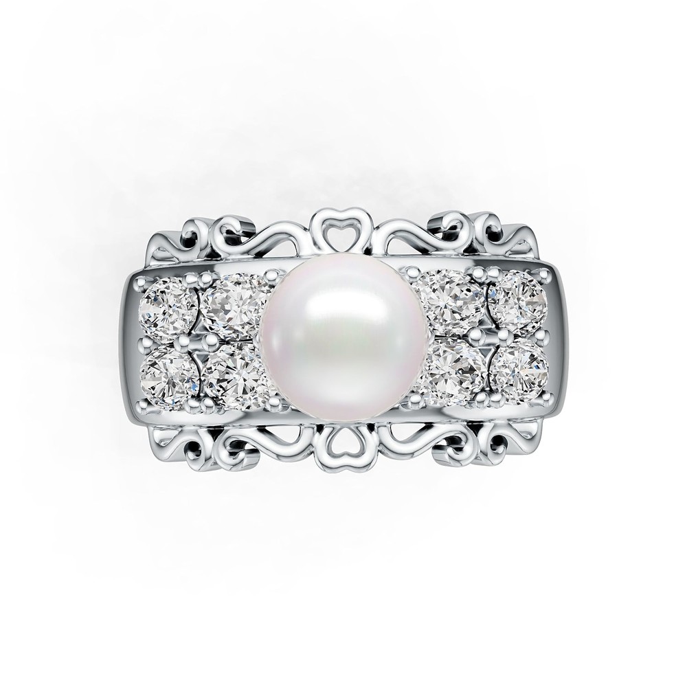 Sterling Silver Semi Mount Ring Setting Round RD 8x8mm