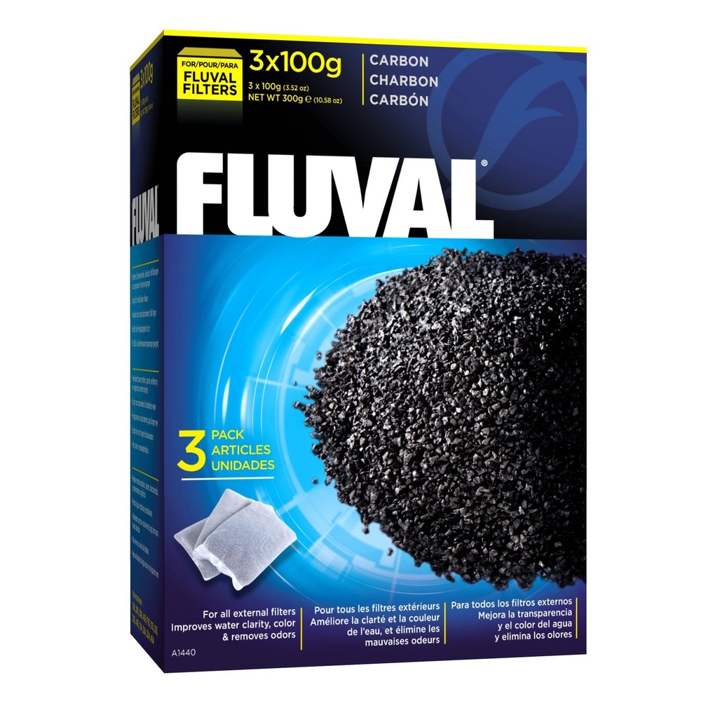 Fluval Carbon 100 Gram (3 Pack)