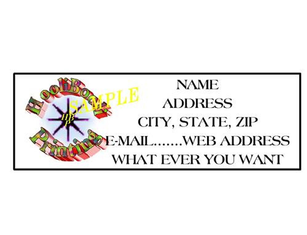 YOUR LOGO OR GRAPHIC ON  ADDRESS LABELS COOL!!!