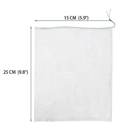 4 Pack Garden Bug Netting Insect Barrier Plant Mesh Netting with Drawstring
