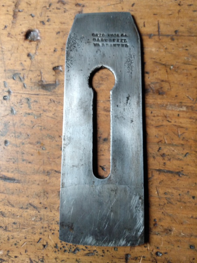 Ohio Tool Co ,  2-1/4"  single taper plane blade.