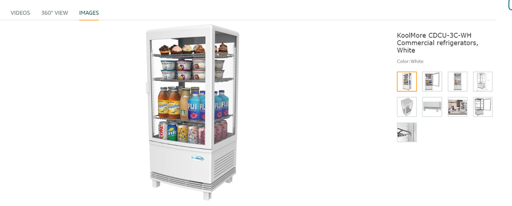 Koolmore CDCU-3C-WH Countertop Refrigerated Display Case - New Broken Item