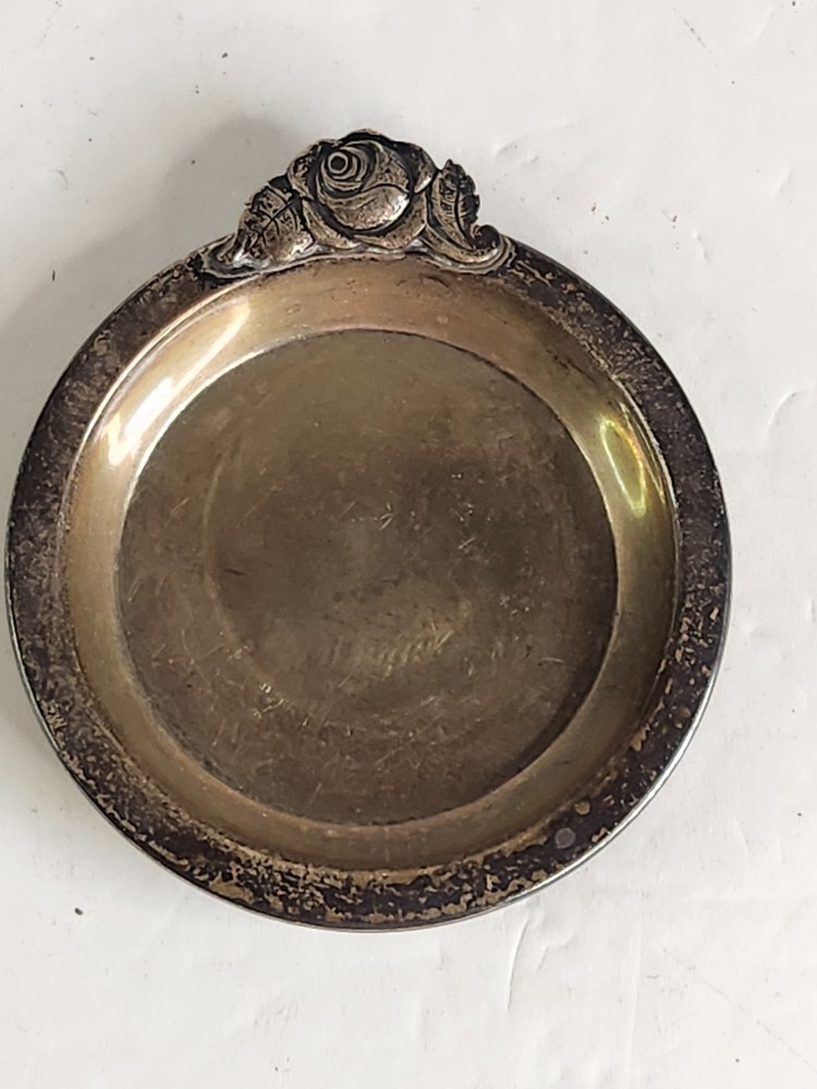 Vintage silver plated trinket dish