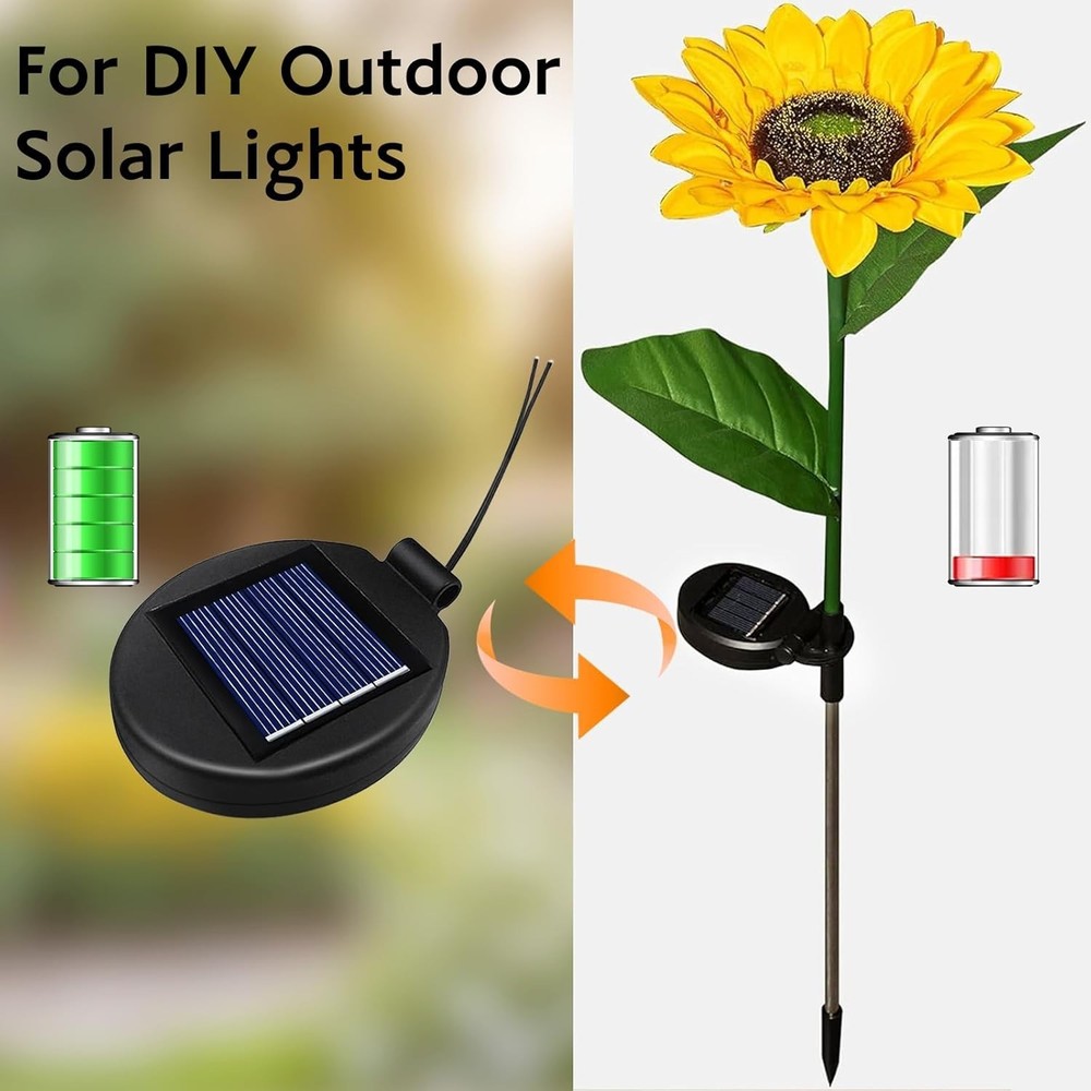 2 Pack Replacement Solar Panel for Outdoor Lights, Solar Lights Replacement P...