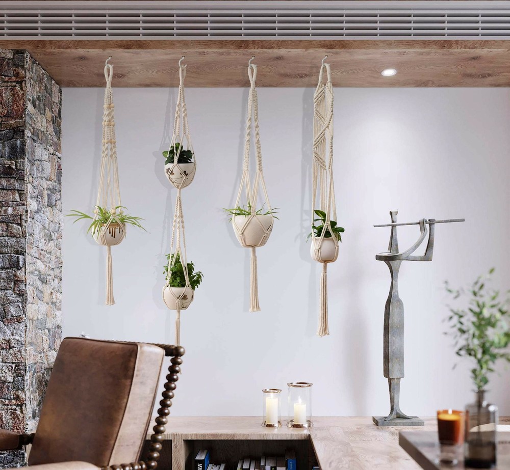 5pc. Macramé Plant Hangers