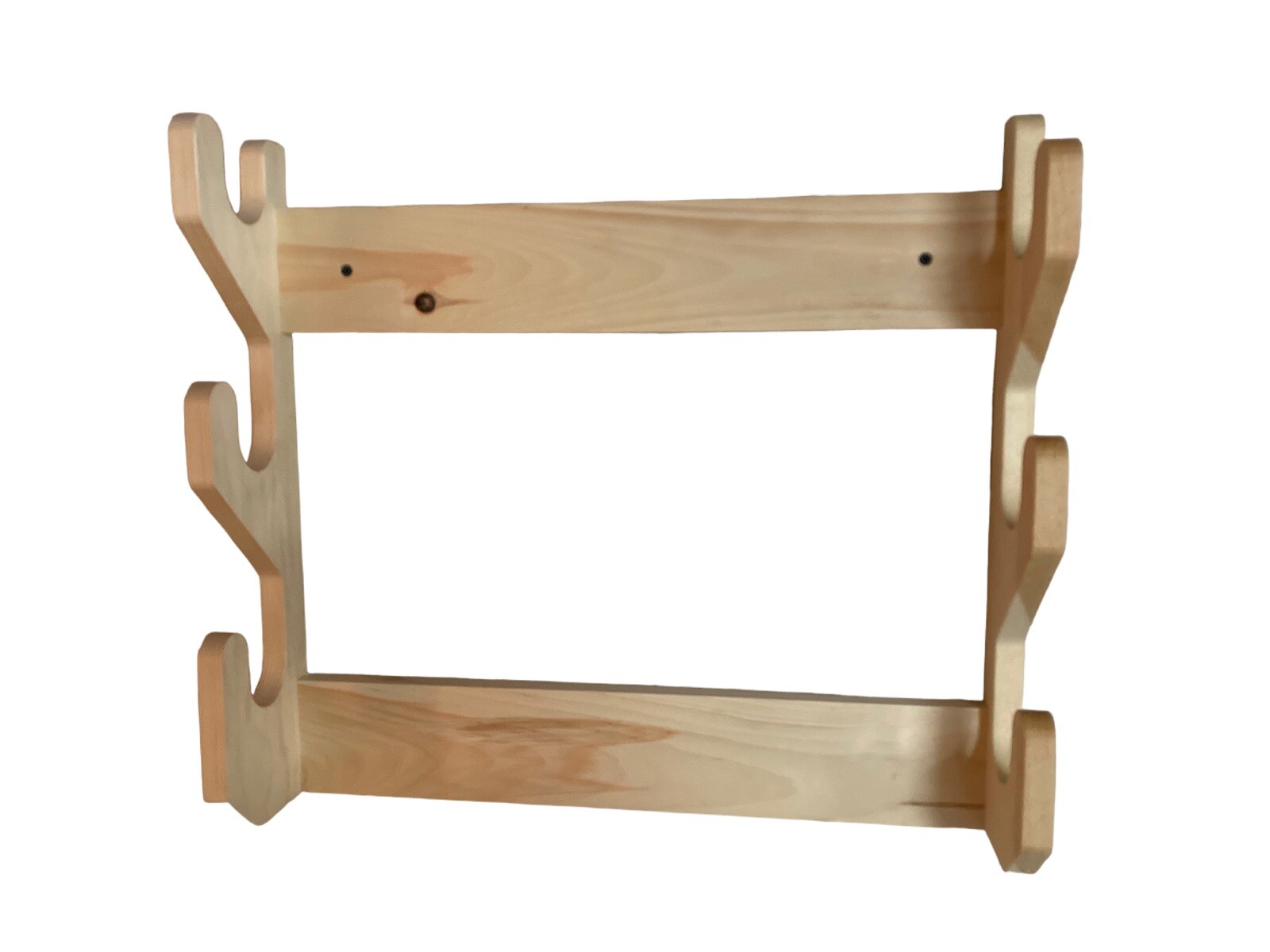 Amish MADE PINE Wood UnFinished 3 Gun Rack Rifle Shotgun Horizontal Wall Mount