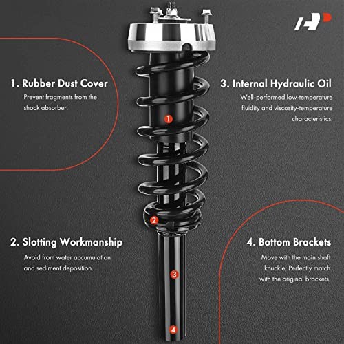 Front Complete Struts Compatible with BMW X5 2007-2013, X6 2008-2014 - 2x