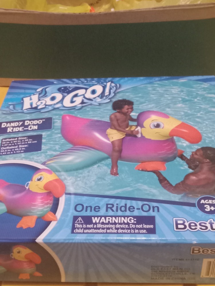 (NEW) H20 GO! Dandy Dodo Ride-On Inflatable Pool Float, Ages 3+...