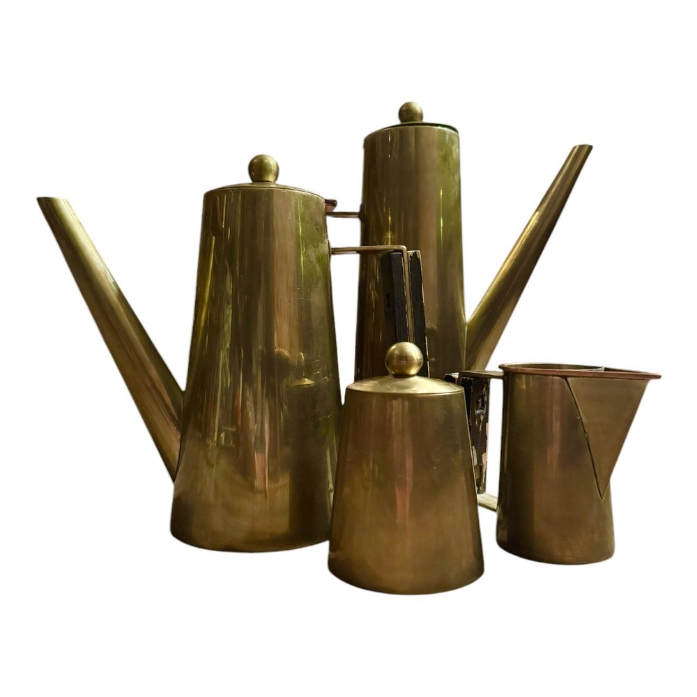 1960’s Mid Century Brass Tea Service