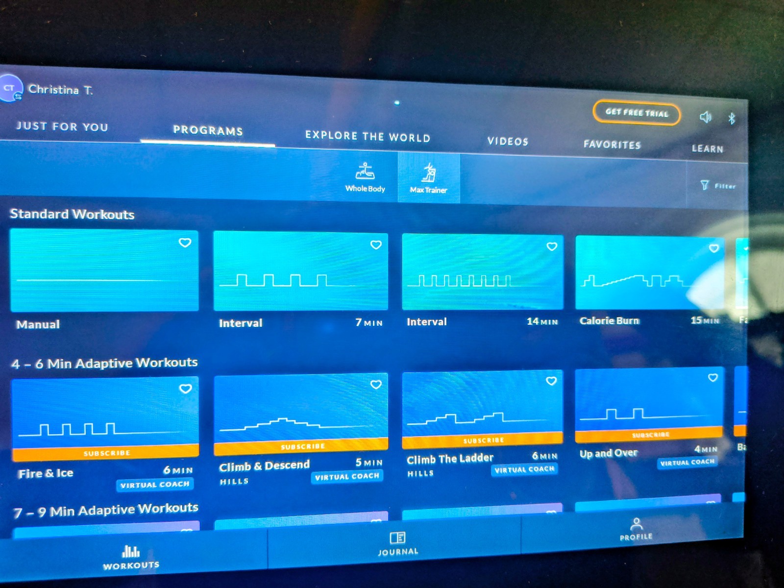 Bowflex Max trainer M9 elliptical Black in excellent condition lightly used