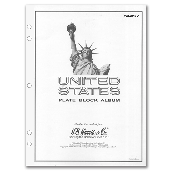 H.E. Harris Plate Block Vol. A Album Pages (1901-1963)