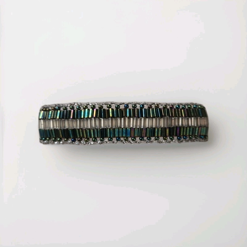 Hand Beaded Barrette Multicolor Pretty