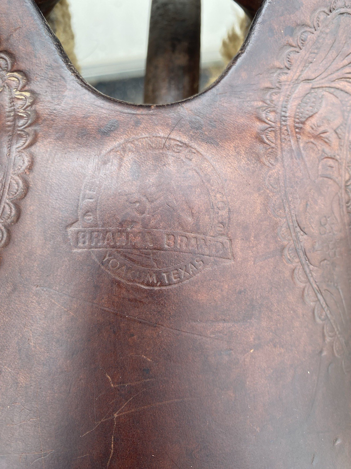 Antique/Vintage 14.5" Texas Tanning Mfg / TexTan slick seat Western saddle