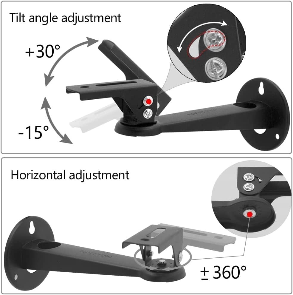 Versatile 360° Adjustable Mini Projector Mount - Space-Saving Design in Black