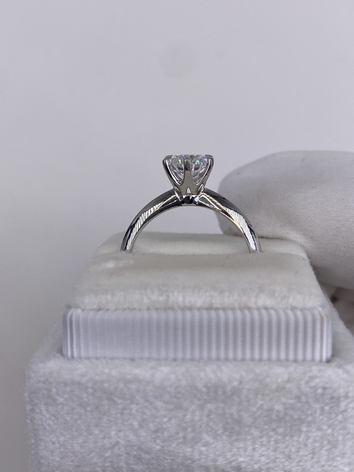 DIAMOND ENGAGEMENT RING ROUND SOLITAIRE E VS1 1.5 CT LAB CREATED GROWN PLATINUM