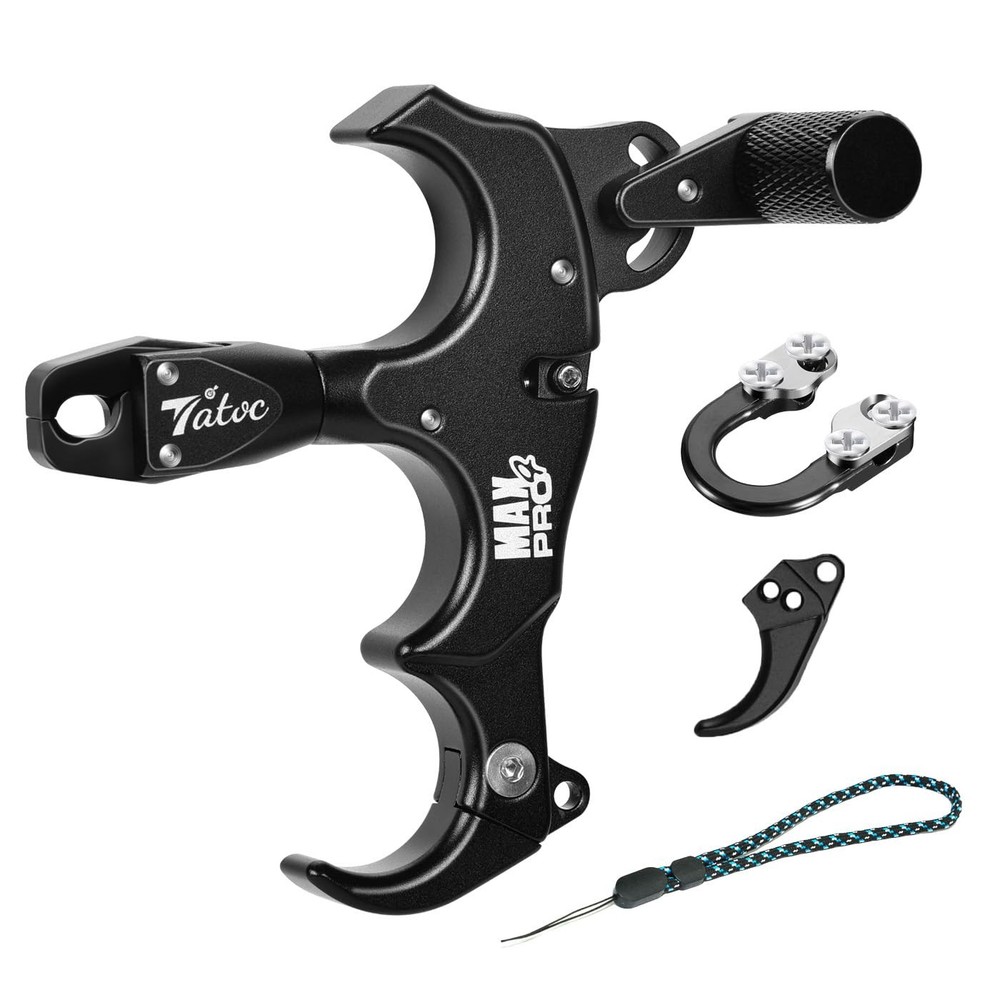 Rotatable 360° Thumb Release for Compound Bow - 3/4 Finger Trigger
