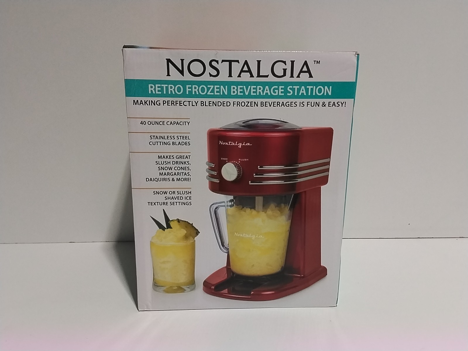 Nostalgia Retro Frozen Beverage Station Makes Slush Drinks Snow Cones& More New