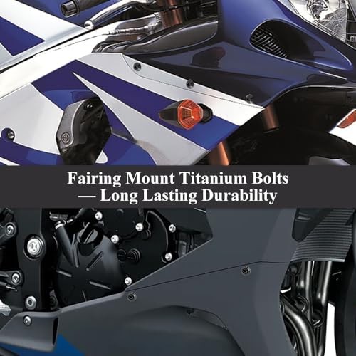 GR5 Titanium Motorcycle Windshield and Fairing Bolt M5 Gloss Black