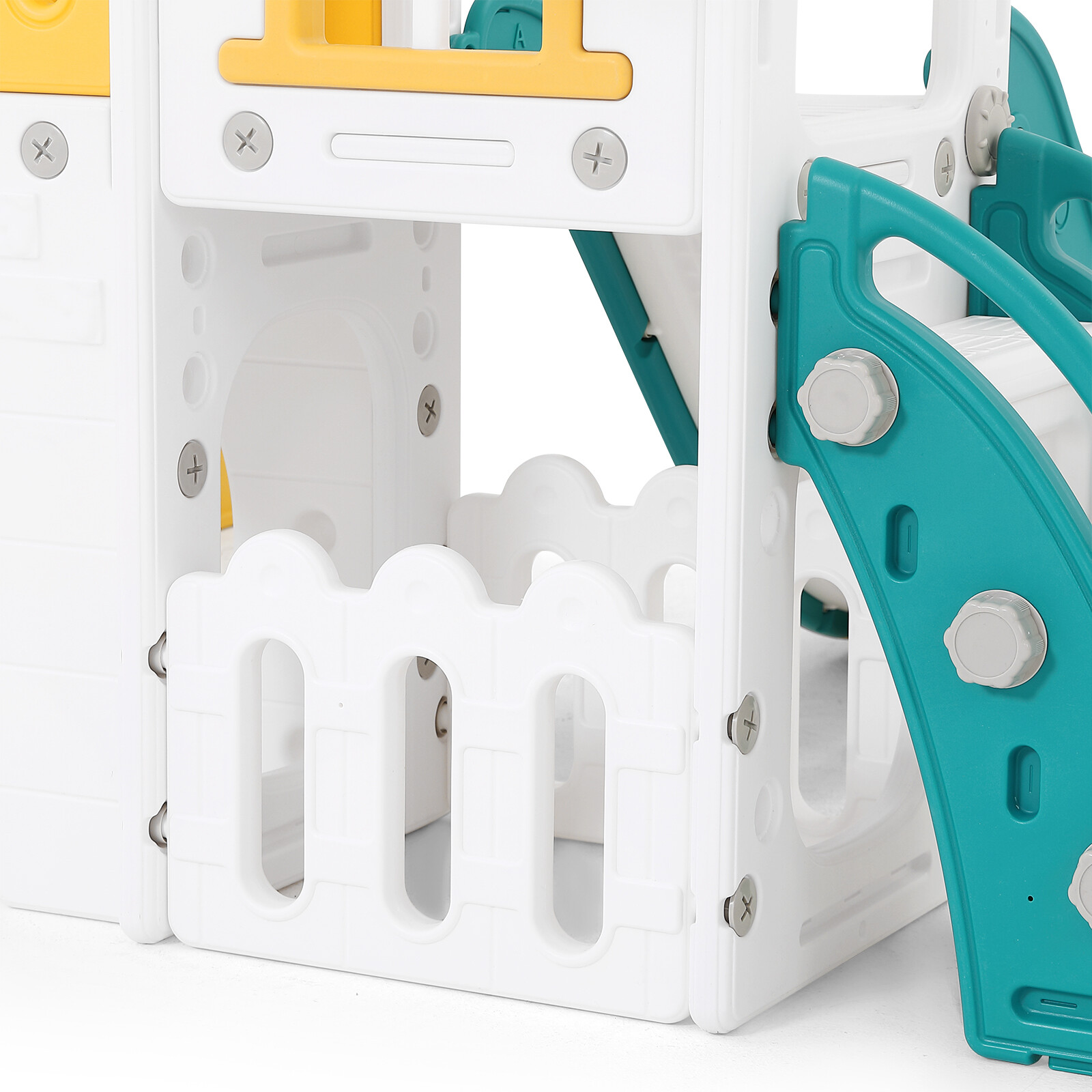 New 9in1 Kids Double Slide Toddler Playground Climb Playset Indoor/Outdoor Toys