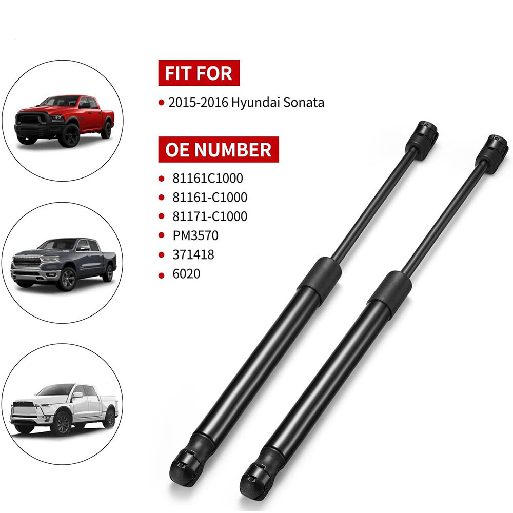 2x Front Hood Lift Supports Struts Shocks for 2015 16-2017 Hyundai Sonata Sedan