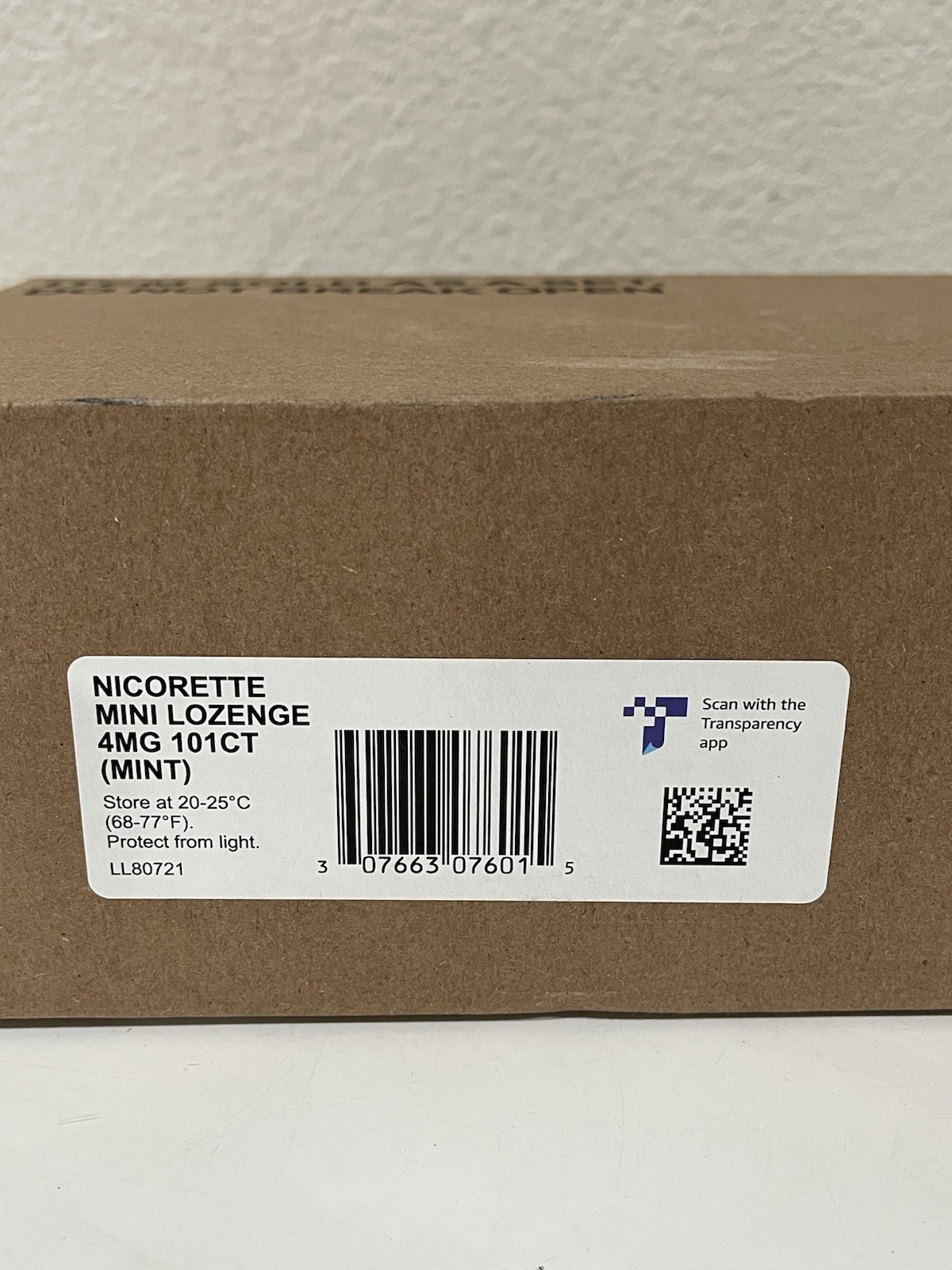 Nicorette Mini Nicotine Lozenges, 4 mg Peppermint Flavor, 101 Count (Exp 1/2027)