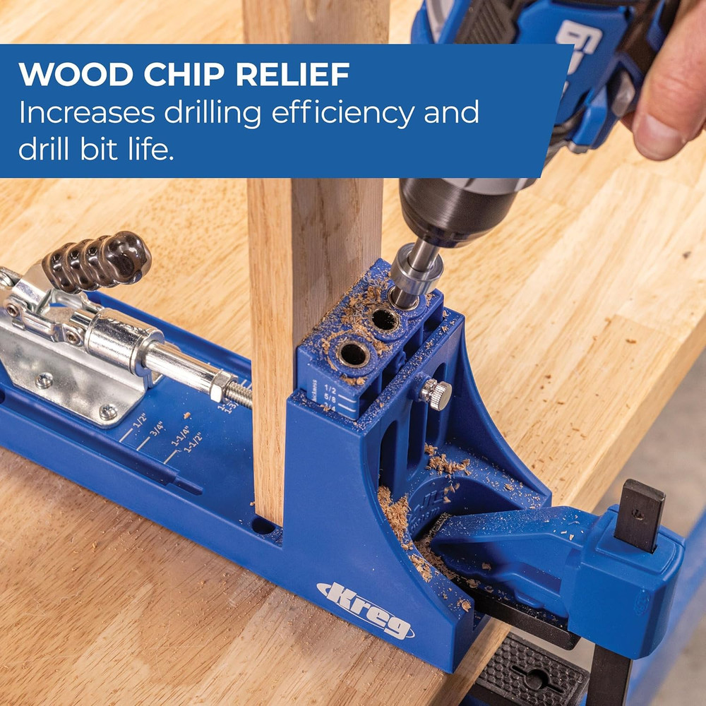 K4 Pocket Hole Jig - Adjustable, Versatile Jig for Strong Joints - Create Perfec