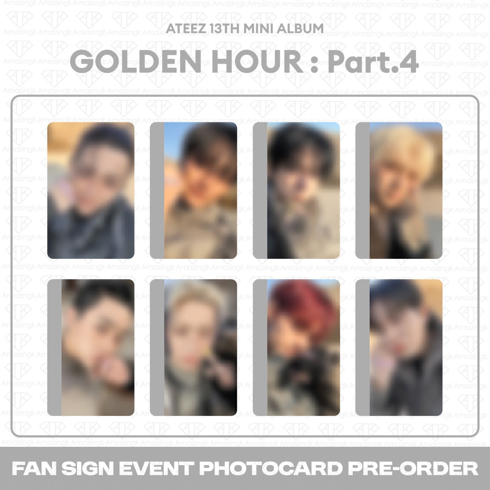 [PreSale] ATEEZ 13th Mini Golden Hour Part.4 AppleMusic 2nd Fan Sign Photocard