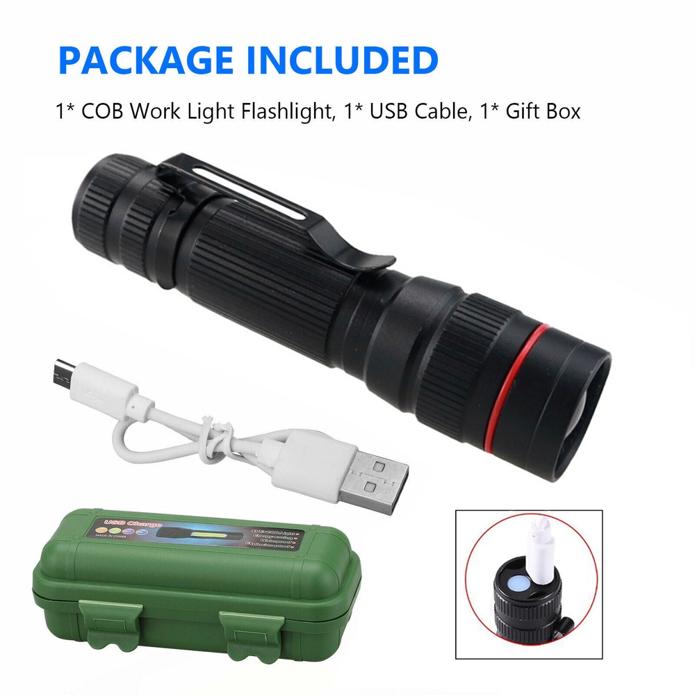 2PCS Strong Clip LED Camping Warning Flash Light Mini Emergency Flashlights