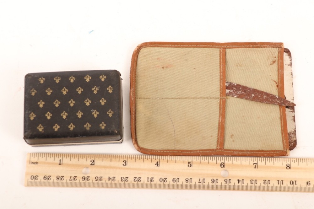 LG444 WWII Era Shaving Mirror and Bentley Butane Lighter