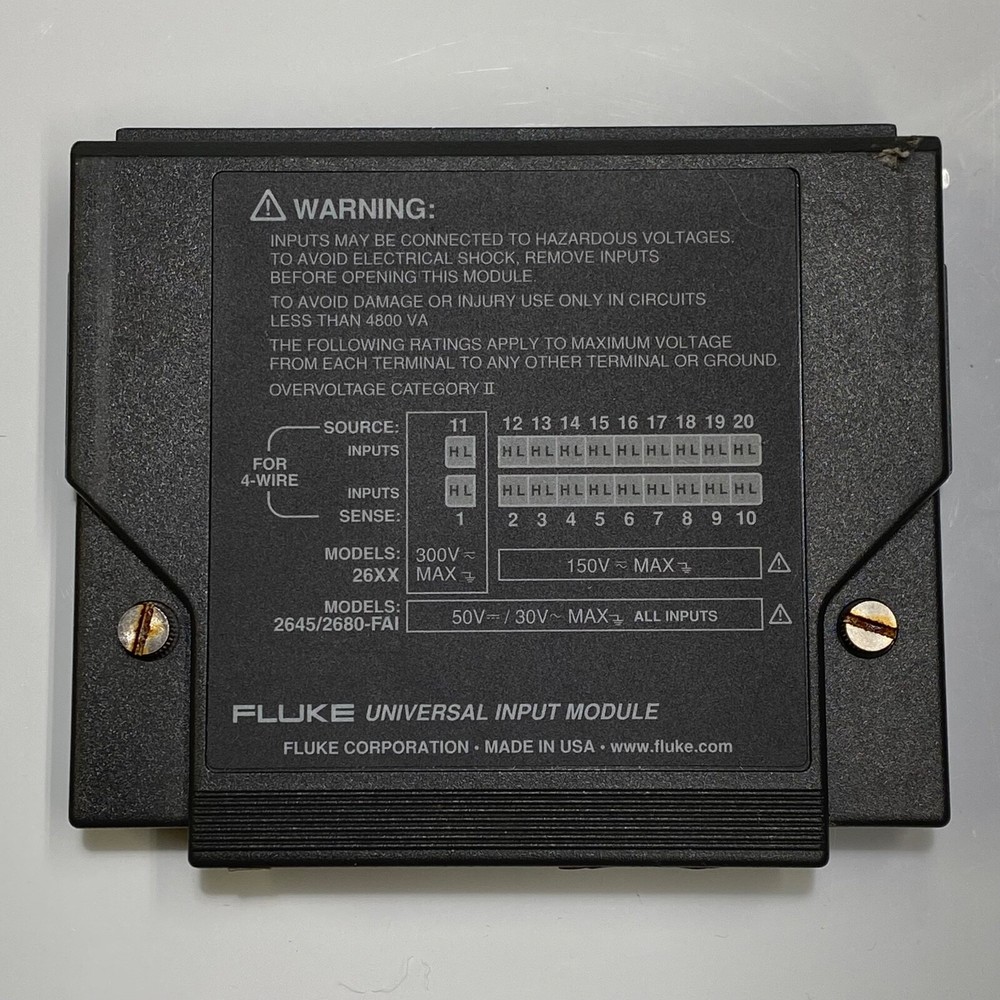 FLUKE 2680A PAI (Precision Analog Input) Module with Universal Input Module