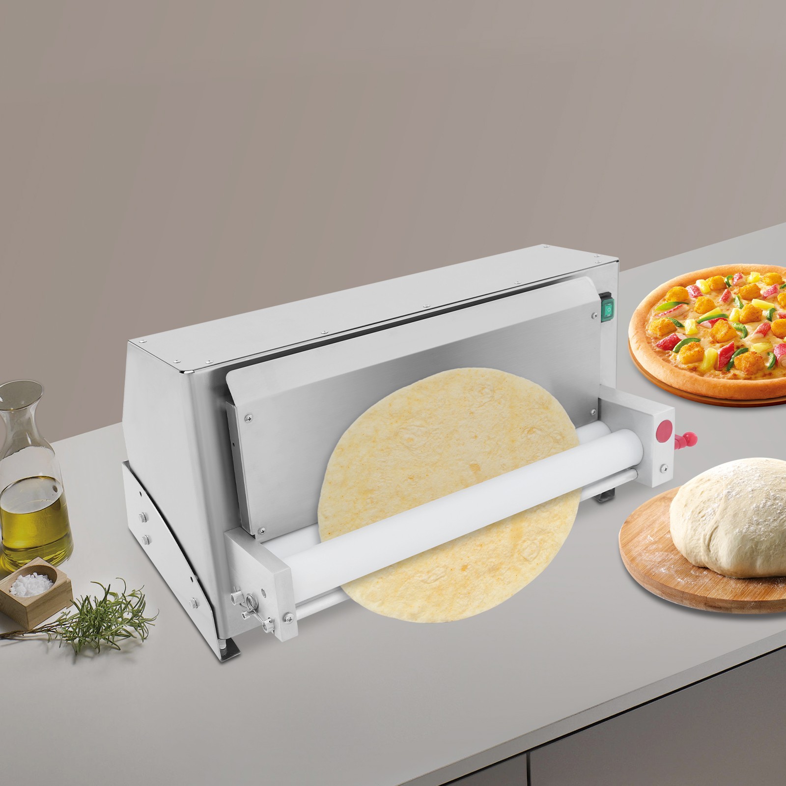 3-18" Commercial Electric Pizza Dough Roller Sheeter Pastry Press Making Machine