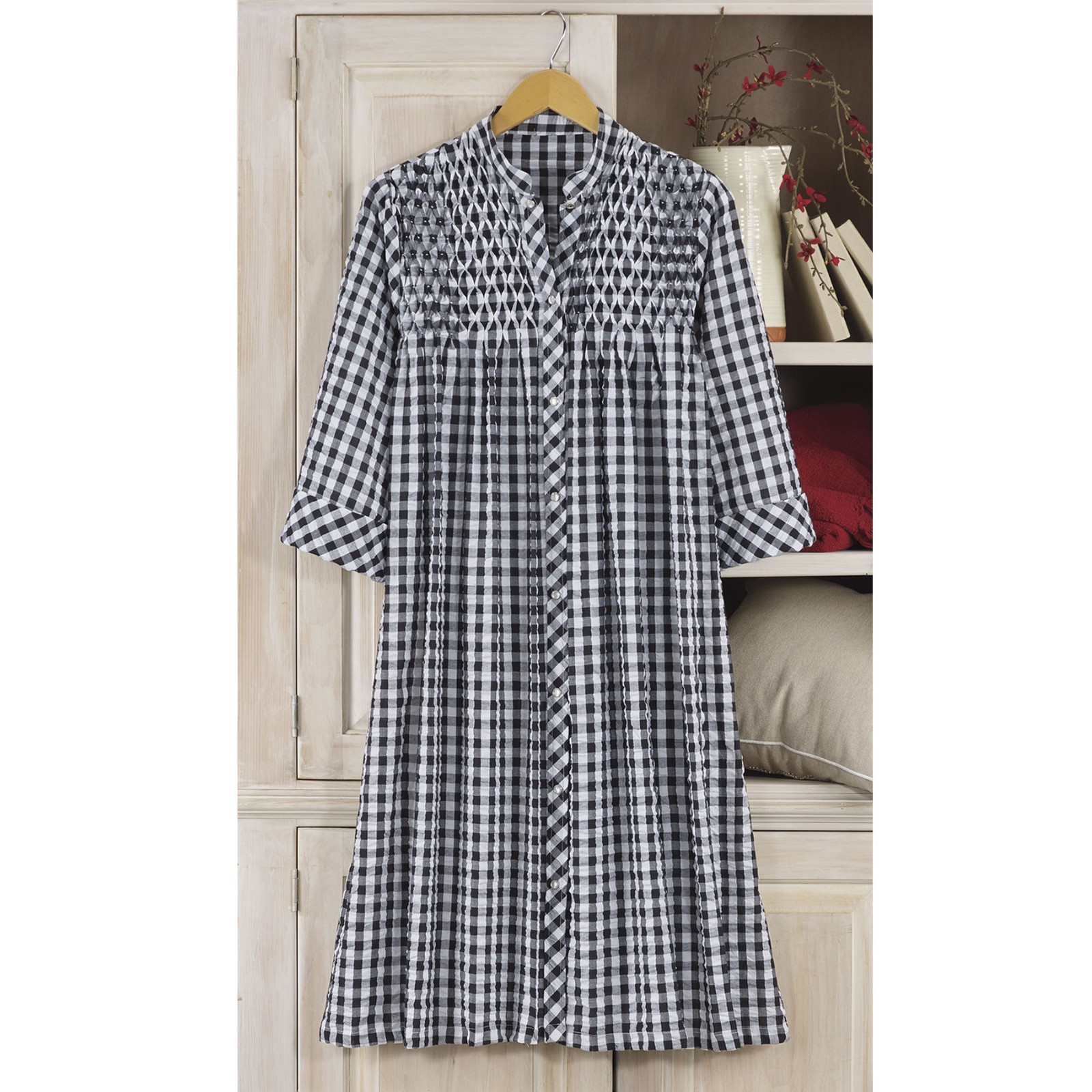 New Snap Front House Coat Dusters-- S M L 1X 2X 3X