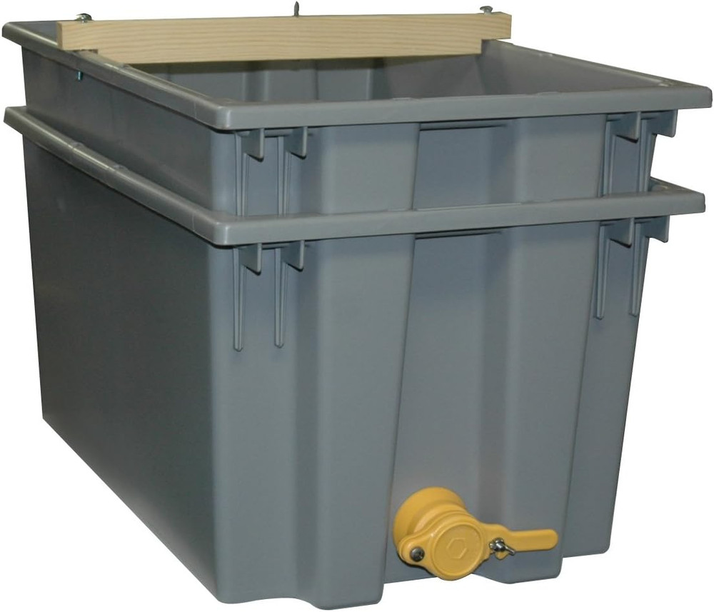 , Plastic Uncapping Tank, Gray, Multi-Purpose Honey Extraction & Straining Solut