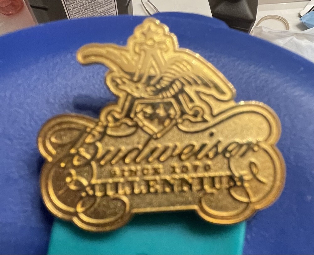 Budweiser Millenium Since 1876 Beer Pin Gold