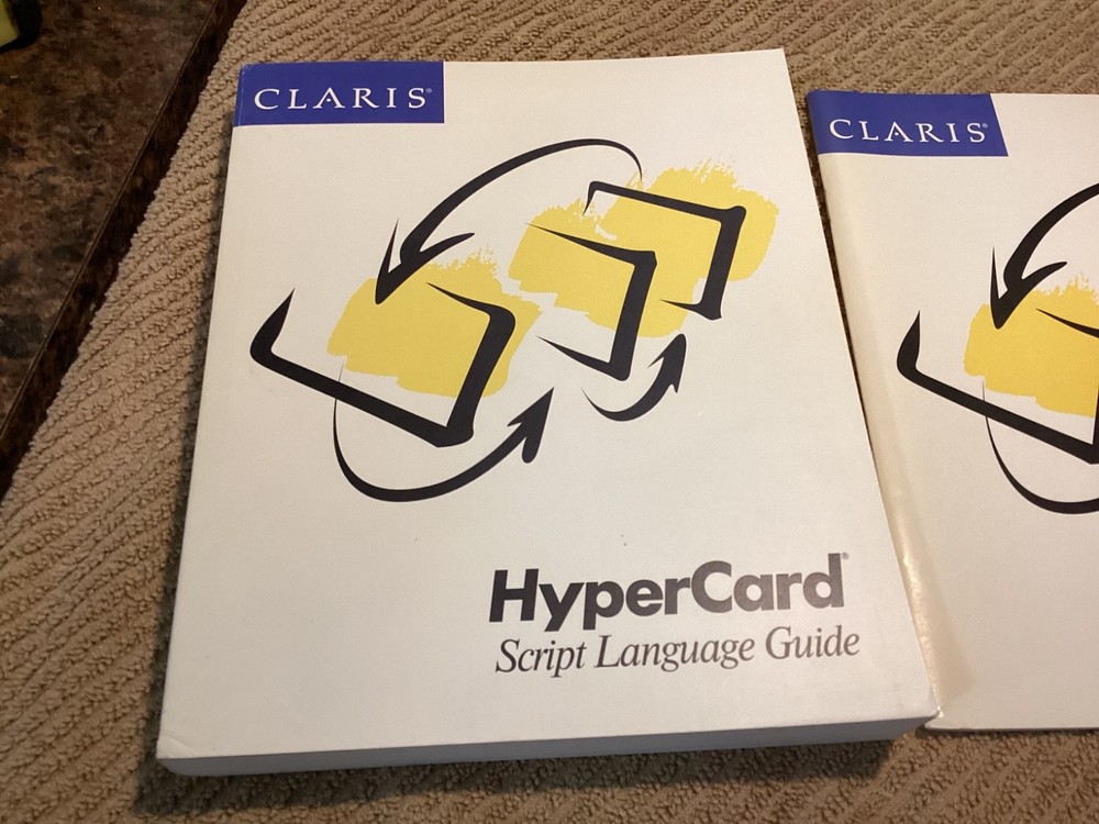 Claris HyperCard Script Language and New Features Guides 1990 Macintosh
